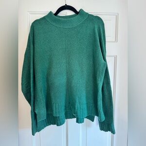Caslon Teal Green Mock Neck Sweater
